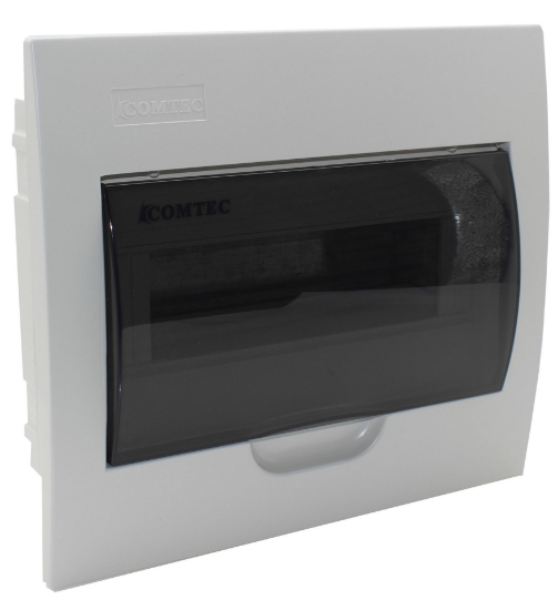 Imagine COFRET INCASTRAT  8MD 1R IP40, MF0015-01618, ALB,USA TRANSPARENTA, 220*205*90MM