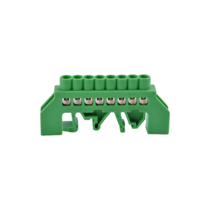 Imagine BARA DISTRIBUTIE (N) IZOLATA  78,5X35X11MM CU 8 SURUBURI, VERDE, IP 20 OR-LZ-8