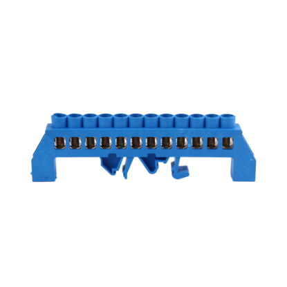 Imagine BARA DISTRIBUTIE (N) IZOLATA 102X35X11MM CU 12 SURUBURI, ALBASTRU, IP 20 OR-LZ-8