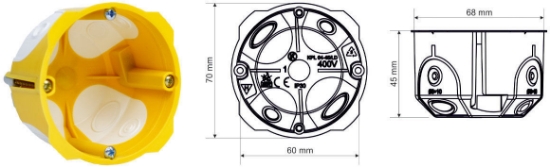 Imagine DOZA APARAT ST RIGIPS 1LOC FI 68*45MM 1D KPL64-45/LDNA