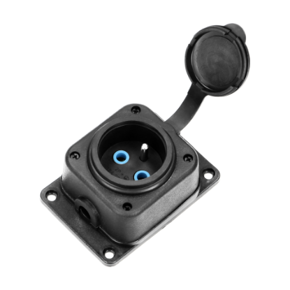 Imagine BLOC 1 PRIZA 2P+E 16A 250V  NEGRU CAUCIUC OR-AE-13164(GS)