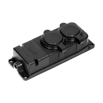 Imagine BLOC 2 PRIZE 2P+E 16A 250V  NEGRU CAUCIUC OR-AE-13165(GS)