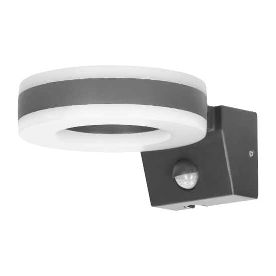 Imagine CORP IL LED,DE GRADINA,20W, 4000K/1800LM,CU SENZOR PIR, 140GR,IP65, GRI, AD-OP-6205GLPMR4