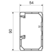 Imagine JGHEAB PVC  90*55MM (2M) PERETE DUBLU, APARATAJ  L/H  (CANAL) PK 90X55 D_HD