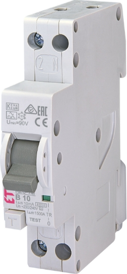 Imagine DIFERENTIAL 1MD,  10MA/TIP A, 1P+N B 10A,  6KA, RCBO, KZS-1M