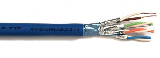 Imagine CABLU DATE, F/FTP, CAT 6 - 1M, 4*2*23 AWG, 500MHZ, LS0H DCA ALBASTRU