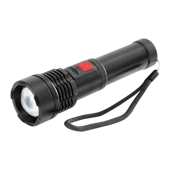 Imagine LANTERNA CU LED 12.0W/500LM, LED COB / LED CREE, REINCARCABILA PRIN MICRO-USB, CU FUNCTIE ZOOM, NEGR