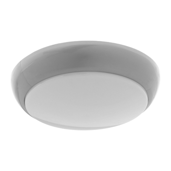 Imagine PLAFONIERA LED, SENZOR MISCARE PIR, 18W, 4000K/1800LM, 360 GRD, IP65 ,POLICARBONAT, ARGINTIU/ALB MAT