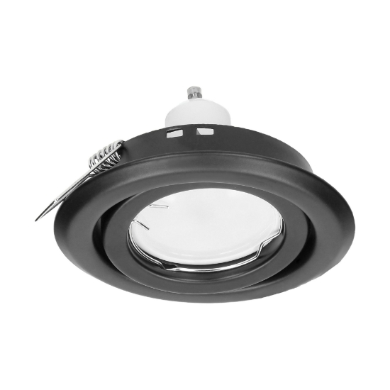 Imagine SPOT INCASTRAT 1*GU10, MR16, REGLABIL, MAX 50W, 230V, NEGRU, IP20, FI55MM