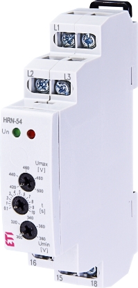 Imagine RELEU MONITORIZARE TENSIUNE, SUCCESIUNE FAZE, 8A, 400VAC, 1ND+0NI  HRN-54