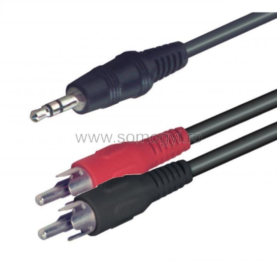 Imagine CABLU AUDIO, JACK STEREO TATA  3,5MM - 2XRCA TATA, 5.0M A 49-5