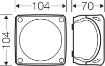 Imagine DOZA DERIV PT 104*104* 70 MM, IP65/66, CLEME CERAMICE 1,5-2,5MM, REZISTENT LA FOC