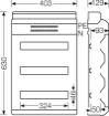 Imagine COFRET APARENT 54MD (3R*18) IP65, GRI, USA TRANSPARENTA