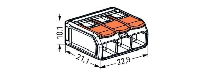 Imagine BLOC TERMINAL  1P, 3G, =<6MMP,   2BUC/PUNGA,  30A, COMPRESIE, WAGO