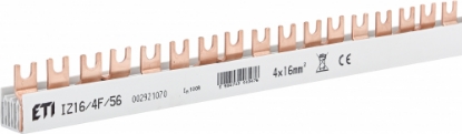 Imagine PIEPTENE 4P 56 PASI 100A FURCA 16MMP 500VAC IZ16/4F/56