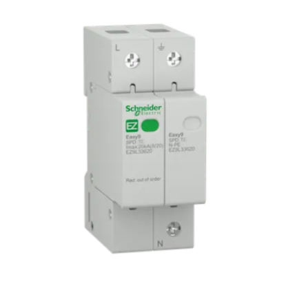 Imagine DESCARCATOR SUPRATENSIUNI, TIP T2, 1P+N 2MD, 275VAC, SPD, MOV+GDT, TT/TN-S, 20KA, EZ9L