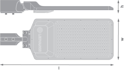 Imagine CORP LED, STRADAL, 150W 4000K/18000 LM 230V IP65 BK - LEDVANCE