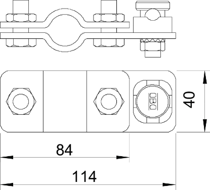 Imagine CLEMA LEGATURA ELECTROD VERTICAL FI20MM - CONDUCTOR RD 8-10