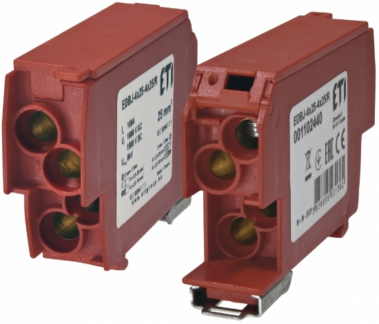 Imagine BLOC DISTRIBUTIE 1P, (4*25+4*25)MMP, ROSU, EDBJ-4X25-4X25/R