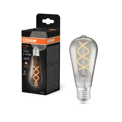 Imagine BEC LED E27 ST, 1800K/140LM 5W, DECORATIV FUMURIU TIP ST64 EDISON