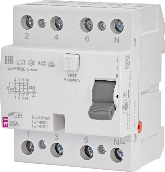 Imagine DIFERENTIAL RCCB, 30MA, TIP A, 25A, 3P+N, 4MD, 10KA,