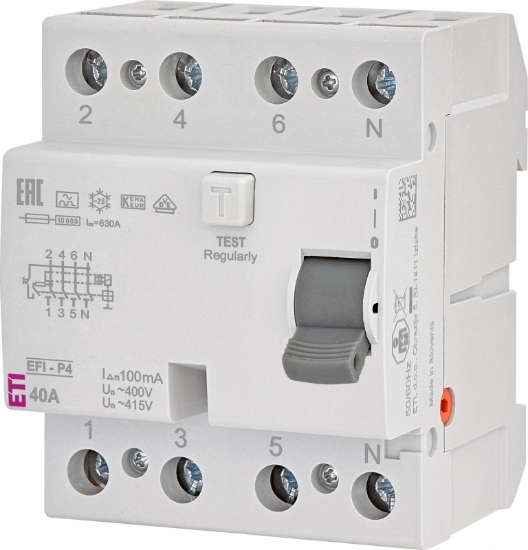 Imagine DIFERENTIAL RCCB, 100MA, TIP A, 3P+N, 40A, 4MD, 10KA,