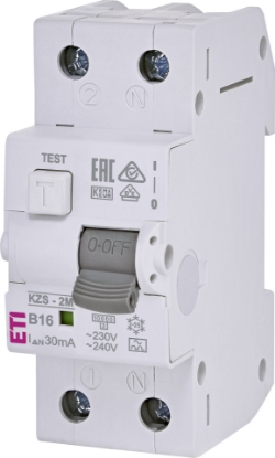 Imagine DIFERENTIAL RCBO 1P+N B 16A, 30MA/TIP A, 10KA 2MD, KZS-2M