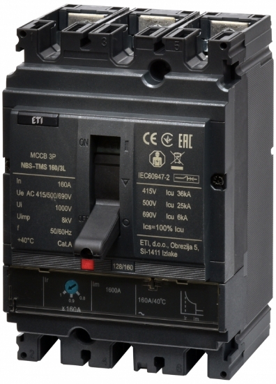 Imagine INTRERUPATOR AUTOMAT 3P 160A/160-128A, 690 VAC, 36KA, NBS-TMS 160/3L