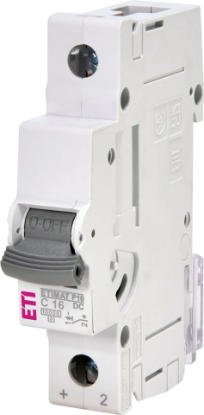 Imagine DISJUNCTOR MCB 1P, C 16A, VDC, 1MD, 10KA, ETIMAT P10-DC