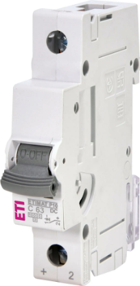 Imagine DISJUNCTOR MCB 1P, C 63A, VDC, 1MD, 10KA, ETIMAT P10