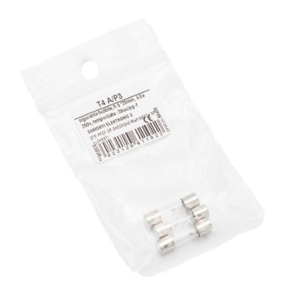 Imagine SIGURANTA FUZIBILA, FI 5 *20MM, 4.0A 250V, TEMPORIZATA - 3BUC/PG- FUZIBILA