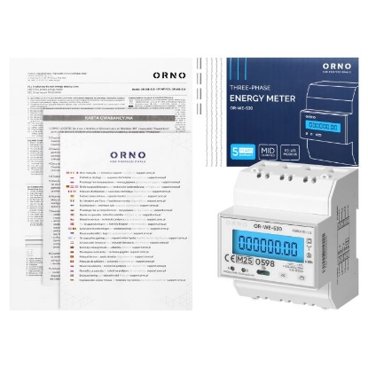 Imagine CONTOR TRIFAZAT, 0.25-5(100)A, 3*230/400V, MID, DIGITAL, PE SINA