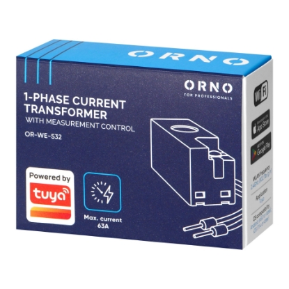 Imagine TRANSFORMATOR MONOFAZAT CU CONTROL AL MASURARII, MAX. 230VAC/63A, TUYA SMART WI-FI